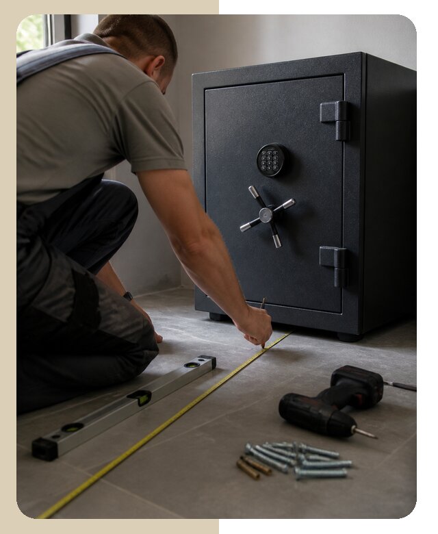 Профессиональная разметка крепления сейфа в Волгограде